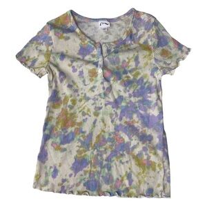 Art Class Girls Multi Pastel Colored Tie Dye Shirt Size L 10/12